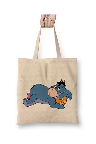Baskı Dükkanı Geantă din pânză Winnie The Pooh 03 cu mâner lung