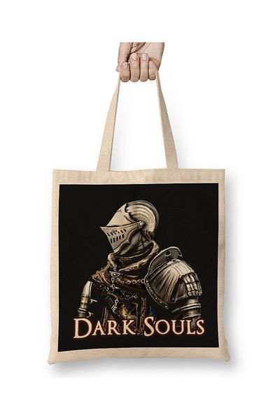 Baskı Dükkanı Υφασμάτινη τσάντα Navi Dark Souls Elite Knight Color με μακριά λαβή