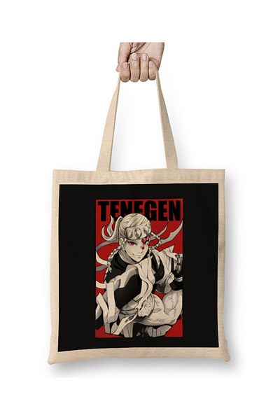 Baskı Dükkanı Tengen Uzui Sound Hashira Flashy Ninja υφασμάτινη τσάντα με μακριά λαβή