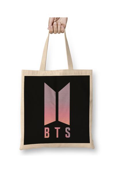 Baskı Dükkanı Min Suga Bts logo obojena tkanina Torba duga Sa ručkom