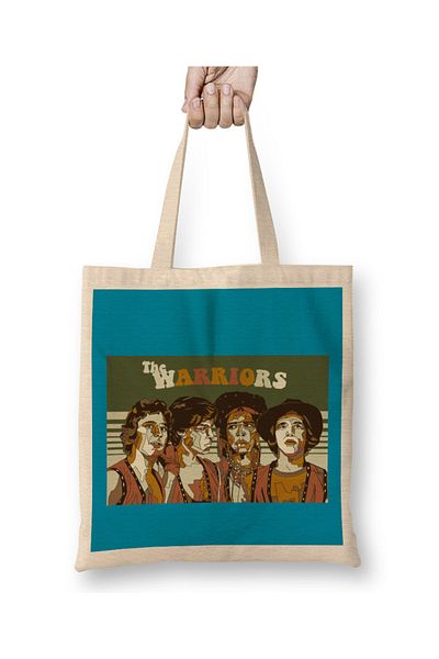 Baskı Dükkanı Geantă din pânză The Warriors Vintage cu mâner lung