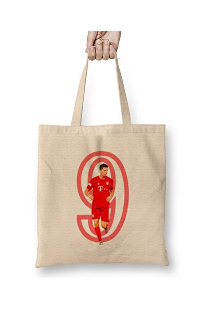 Baskı Dükkanı Robert Lewandowski 9 Majica Torba Duga Sa ručkom