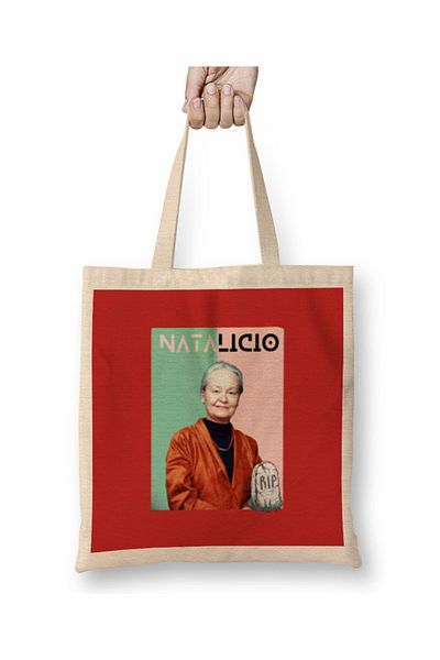 Baskı Dükkanı Geantă din pânză Diana Natalicio RIP cu mâner lung