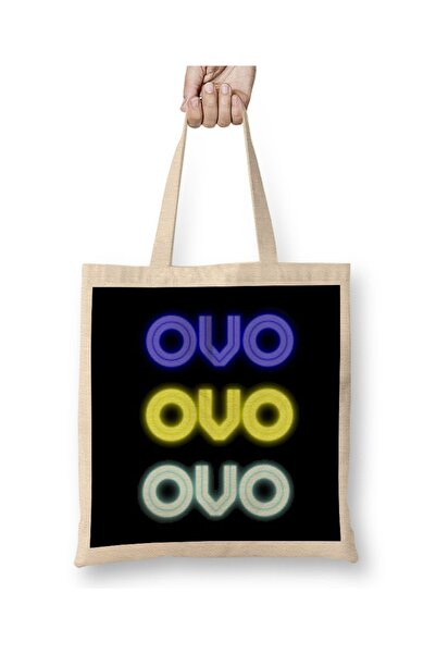 Baskı Dükkanı Drake OVO OVO LOGO majica Torba duga Sa ručkom