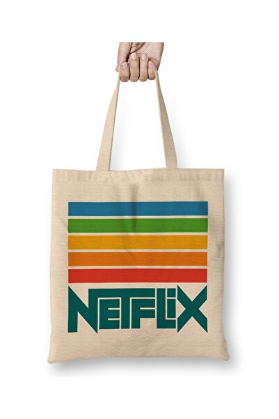 Baskı Dükkanı Tkanina sa logotipom Netflix Torba duga Sa ručkom