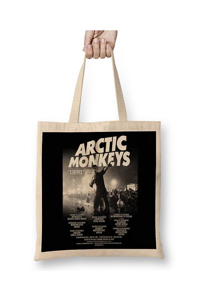 Baskı Dükkanı Arctic Monkeys 02 υφασμάτινη τσάντα με μακριά λαβή