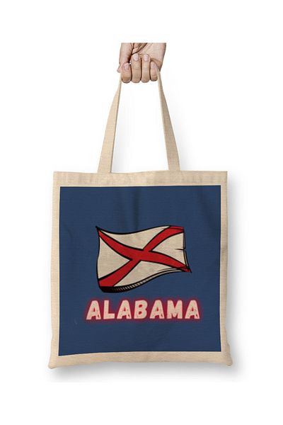 Baskı Dükkanı Υφασμάτινη τσάντα Alabama με μακριά λαβή