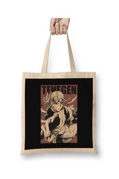 Baskı Dükkanı Tengen Uzui Demon Slayer Kimetsu No Yaiba Tkanina Torba Duga Sa...