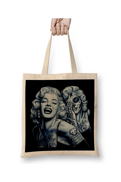 Baskı Dükkanı Υφασμάτινη τσάντα Marilyn Monroe με μακριά λαβή