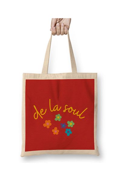 Baskı Dükkanı Geantă tote cu logo De La Soul cu mâner lung