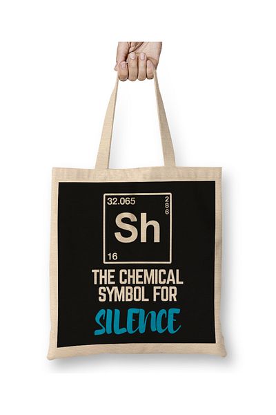 Baskı Dükkanı Element Of Silence υφασμάτινη τσάντα με μακριά λαβή