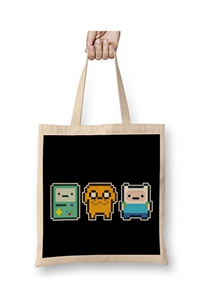 Baskı Dükkanı Adventure Time Pixel Art Tkanina Torba Duga Sa ručkom