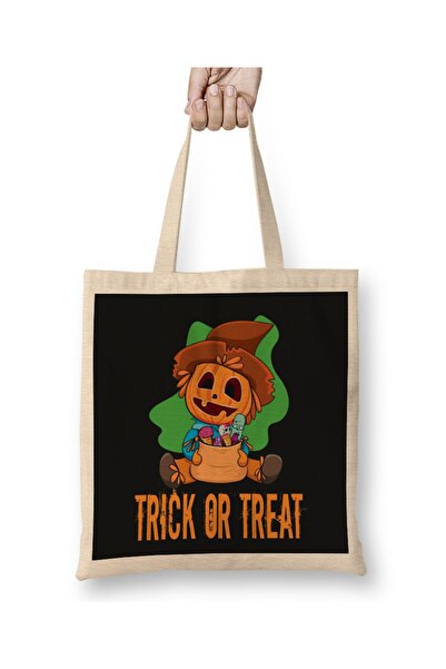 Baskı Dükkanı Tkanina za bundeve "Trick or Treat" Torba Duga Sa ručkom