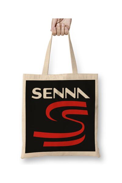 Baskı Dükkanı Tkanina sa logotipom Ayrton Senna Torba duga Sa ručkom