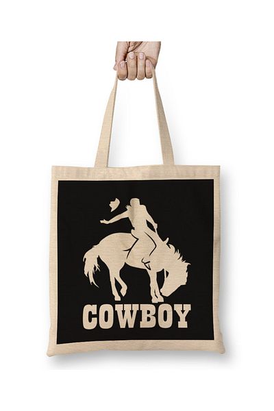 Baskı Dükkanı Geantă din pânză de cowboy cu mâner lung