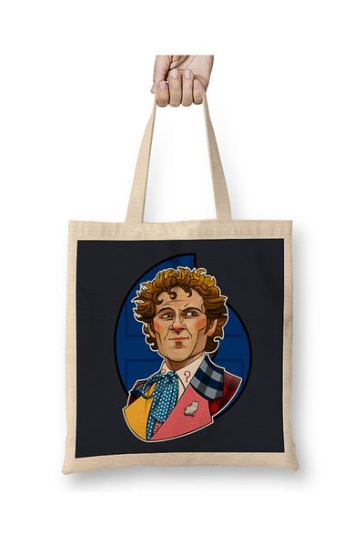 Baskı Dükkanı Υφασμάτινη τσάντα Doctor Who The Sixth Doctor με μακριά λαβή