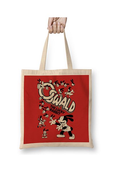 Baskı Dükkanı Oswald The Lucky Rabbit 01 υφασμάτινη τσάντα με μακριά λαβή