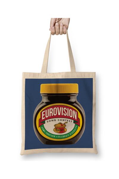 Baskı Dükkanı Eurovision Marmite Jar Cloth Torba Dugačka Sa ručkom