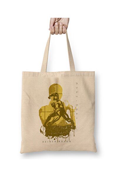 Baskı Dükkanı Attack On Titan Oklopni Titan Minimalistička Tkanina Torba Duga...