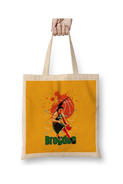 Baskı Dükkanı Malcolm Brogdon Vintage Art - Legend Basketball Gift Tote Torba...