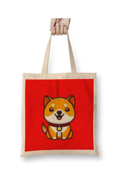 Baskı Dükkanı Baby Doge Coin DOGECOIN Tkanina Torba Duga Sa ručkom