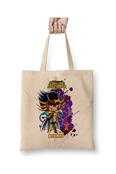 Baskı Dükkanı Vitezovi Zodijaka Lava Tkanina Torba Duga Sa ručkom