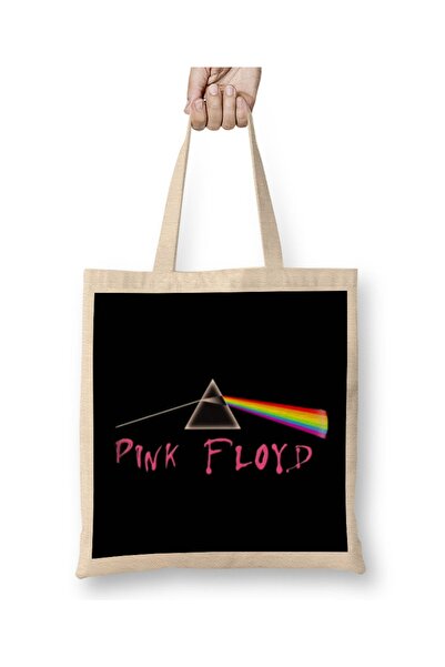 Baskı Dükkanı حقيبة قماش بينك فلويد بيد طويلة