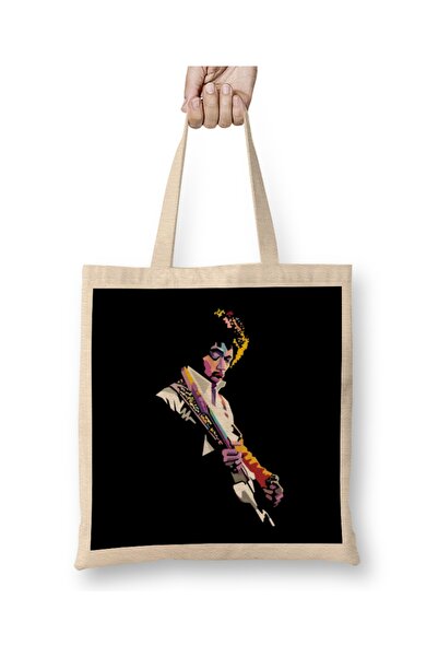 Baskı Dükkanı Pop art stil, šara Jimi Hendrix, šareno pop platno Torba dugo S...
