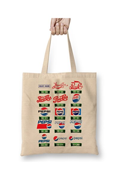 Baskı Dükkanı Pepsi History Logo 01 Tkanina Torba Duga Sa ručkom