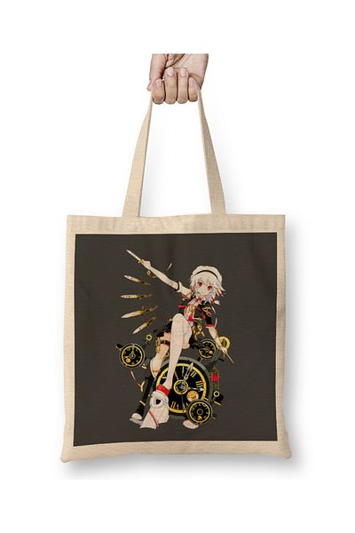 Baskı Dükkanı Υφασμάτινη τσάντα Touhou Sakuya Izayoi με μακριά λαβή