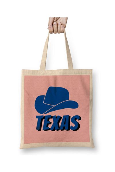 Baskı Dükkanı Geantă din pânză Texas Vintage Gift cu mâner lung