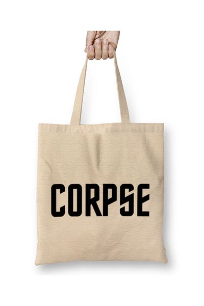 Baskı Dükkanı Corpse Corpse Corpse Husband υφασμάτινη τσάντα με μακριά λαβή