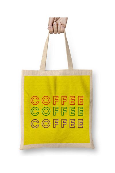 Baskı Dükkanı CAT Funny Coffee Drinks Art lover Gift Quote - Vintage ρετρό υφασμάτινη τσάντα σε στυλ ουράνιου τόξου με μακριά λαβή