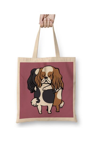 Baskı Dükkanı Сумка з довгими ручками Cavalier King Charles Spaniel Hugs