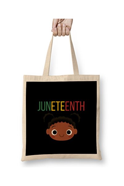 Baskı Dükkanı DECA Juneteenth Juneteenth Juneteenth 2021 1865 Tkanina Torba D...