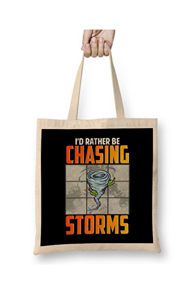 Baskı Dükkanı Radije bih jurio za olujama, lovac na oluje, tornado tkanina To...