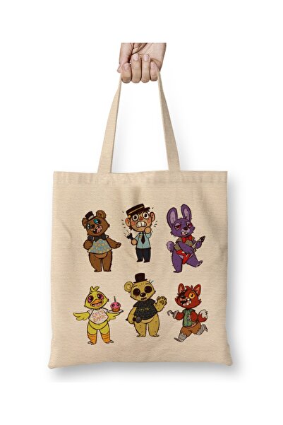 Baskı Dükkanı Fnaf Crossing tkanina Torba duga Sa ručkom