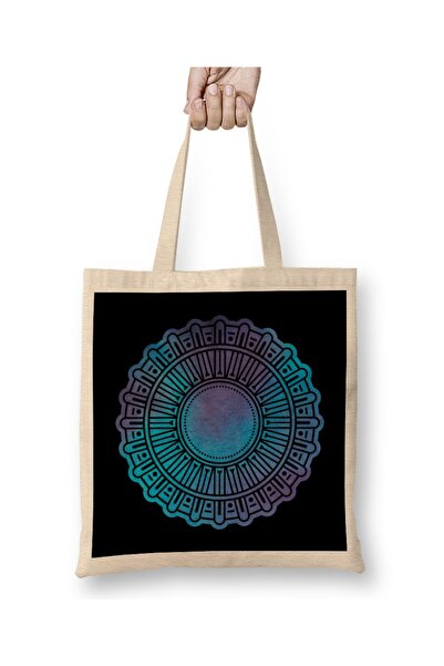 Baskı Dükkanı Tirkizna Atlantida Mandala Tkanina Torba Duga Sa ručkom