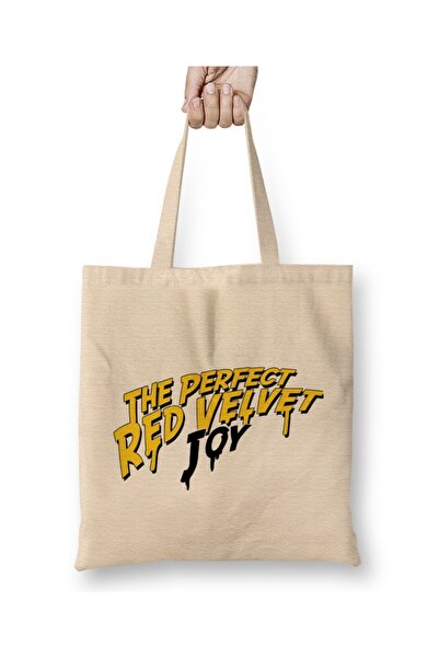 Baskı Dükkanı Savršena crvena baršunasta tkanina Joy Torba duga Sa ručkom