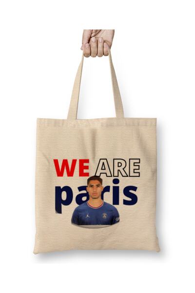 Baskı Dükkanı MI SMO PARIS HAKIMI Tkanina Torba Duga Sa ručkom