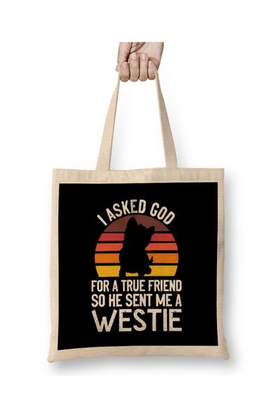 Baskı Dükkanı Pravi prijatelj Westie, pas rase West Highland Terrier, ljubite...
