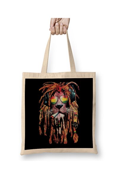 Baskı Dükkanı Leao Bob Marley tkanina Torba dugačka Sa ručkom