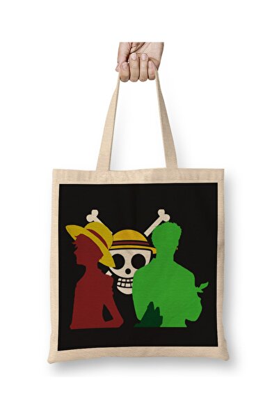 Baskı Dükkanı Luffy One Piece Luffy i Zoro odeća Torba duga Sa ručkom
