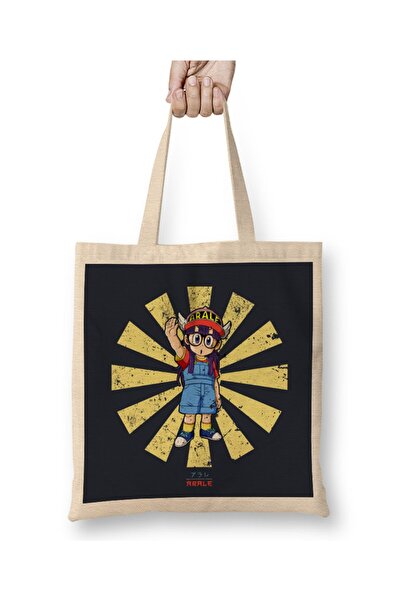 Baskı Dükkanı Arale retro japanska tkanina Dr Slump Torba duga Sa ručkom