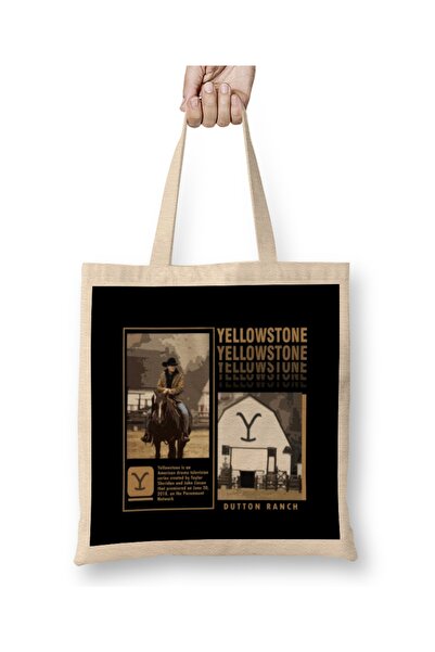 Baskı Dükkanı Yellowstone Dutton Ranch tkanina Torba duga Sa ručkom
