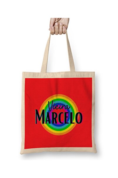 Baskı Dükkanı Marcelo Vieira - Vintage retro tkanina u stilu duginih boja Tor...