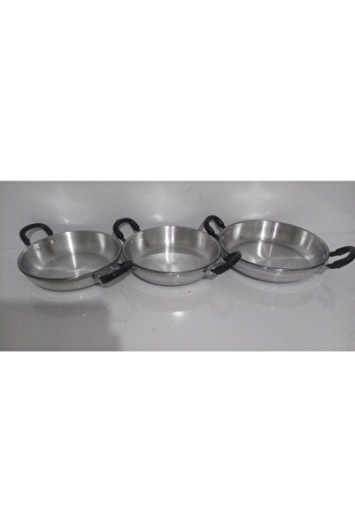 qpazar Alüminyum Bakalit Kulp Yumurta Sahan Tava 3 Adet (18-20-22CM)