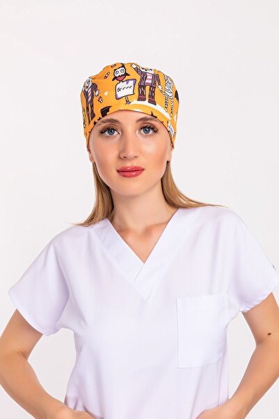 Nur Medikal Giyim Unisex Cadılar Bayramı Desenli Hemşire Cerrahi Bone Doktor ...