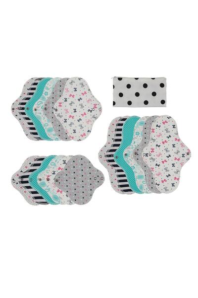 Genel Markalar Doğal Yıkanabilir Kadın Pedi 18'li Karışık (GECE, NORMAL, GÜNLÜK)