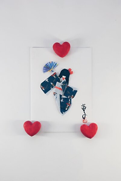 Paddex Buzdolabı Magnet, Buzdolabı Süsü - Kalp 3'lü Set Kırmızı